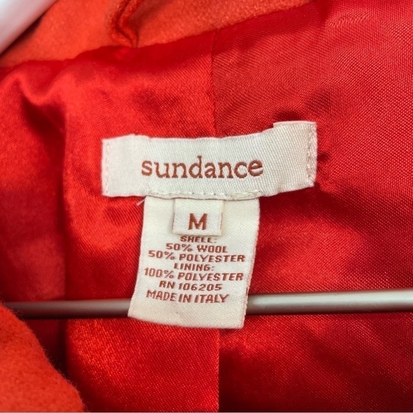 SUNDANCE Double Breasted New Horizons Orange Peacoat Size Medium - Picture 5 of 6